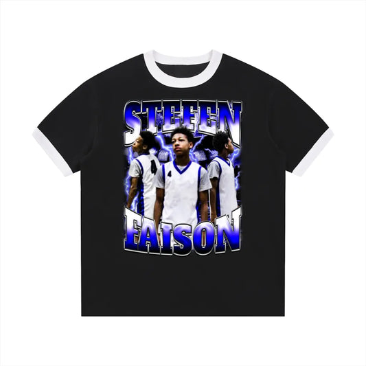 Stefen Faison Contrast Edge Ribbed Crewneck T-Shirt