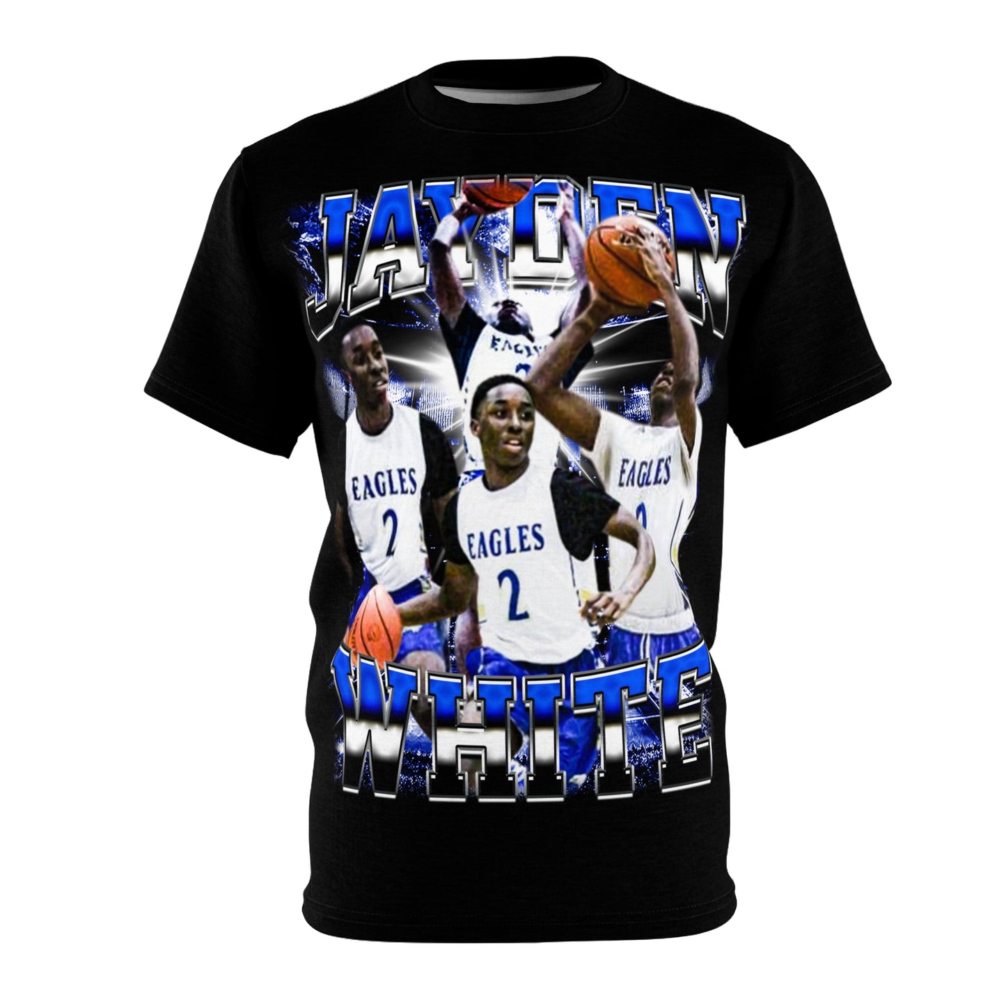 Jayden White Vintage Full Print Tee