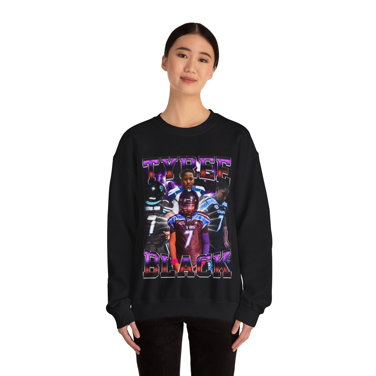 Tyree Black Crewneck Sweatshirt
