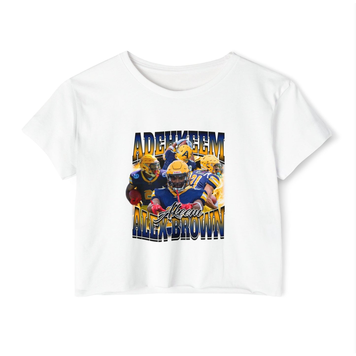 Adehkeem Alex Brown Crop Top