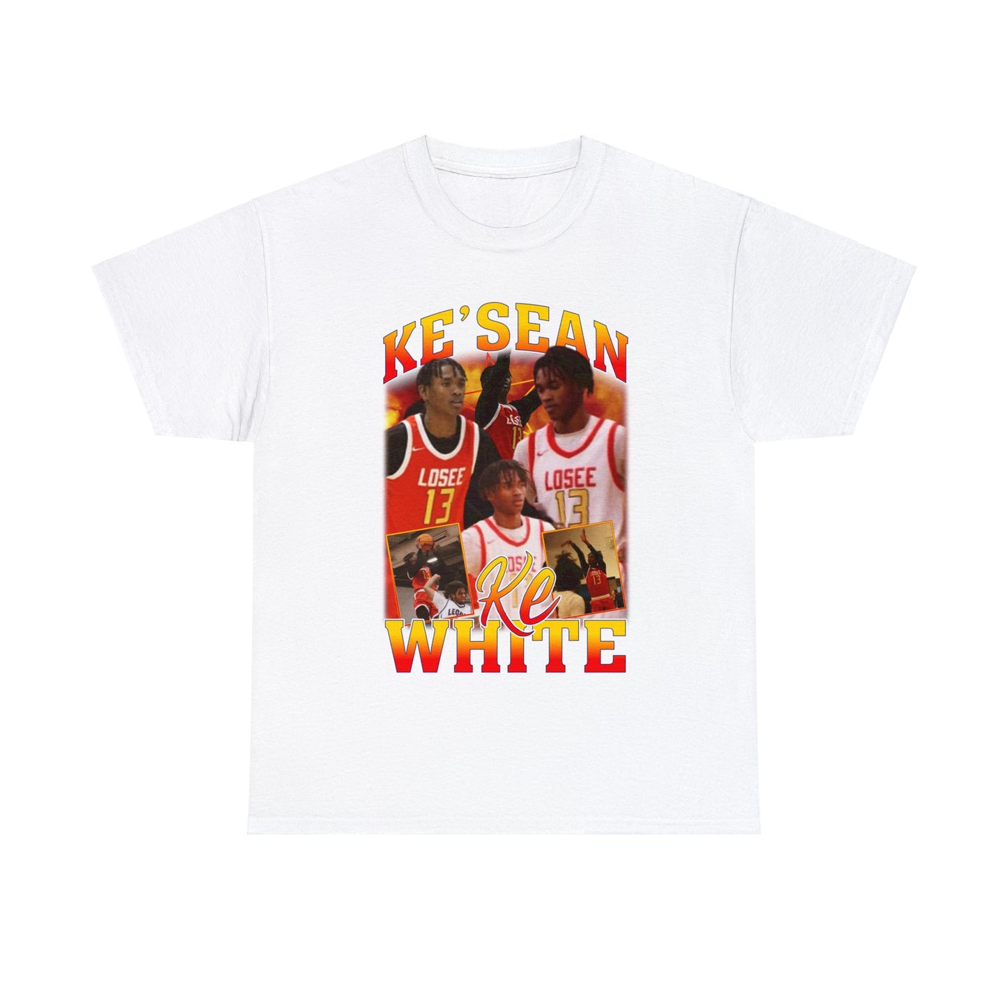 Ke'sean White Heavy Cotton Tee