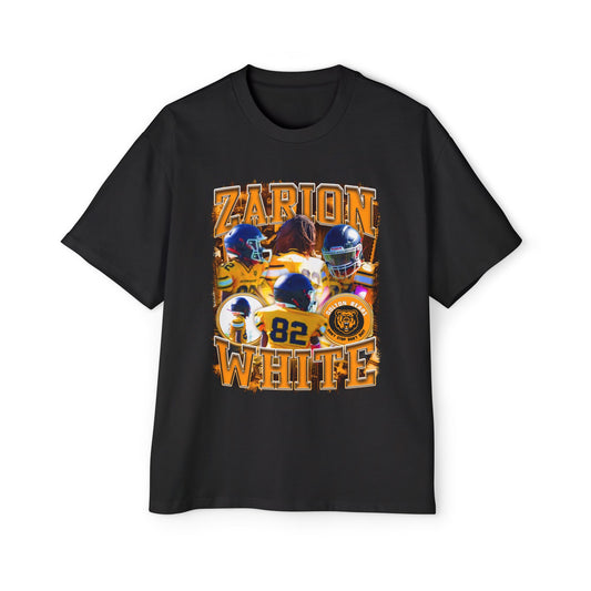 Zarion White Oversized Retro Tee