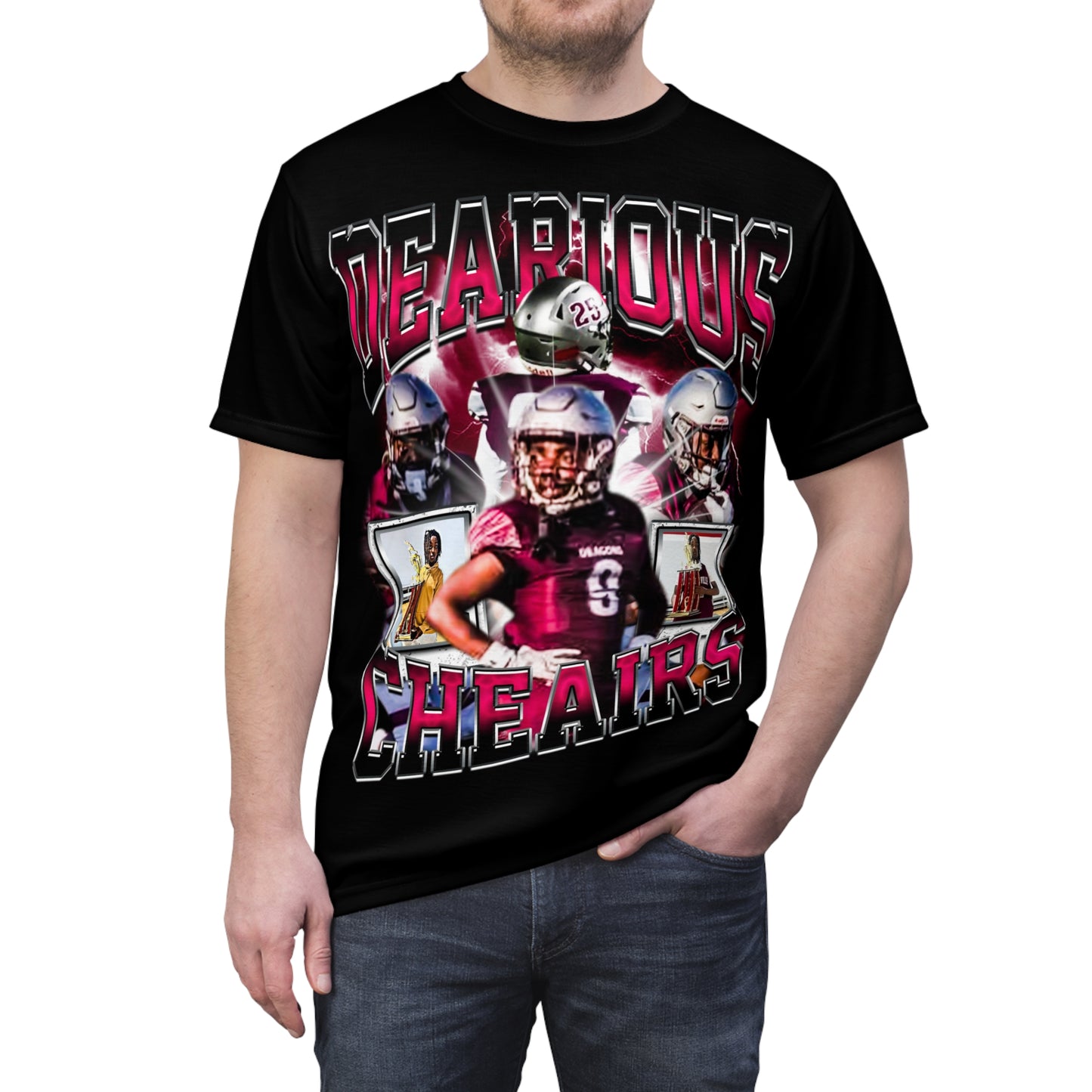 Dearious Cheairs Vintage Full Print Tee