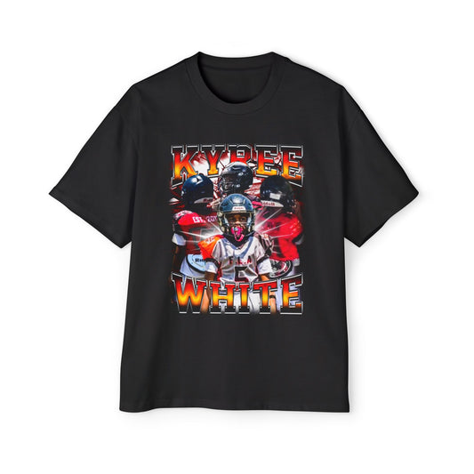 Kyree White Oversized Retro Tee