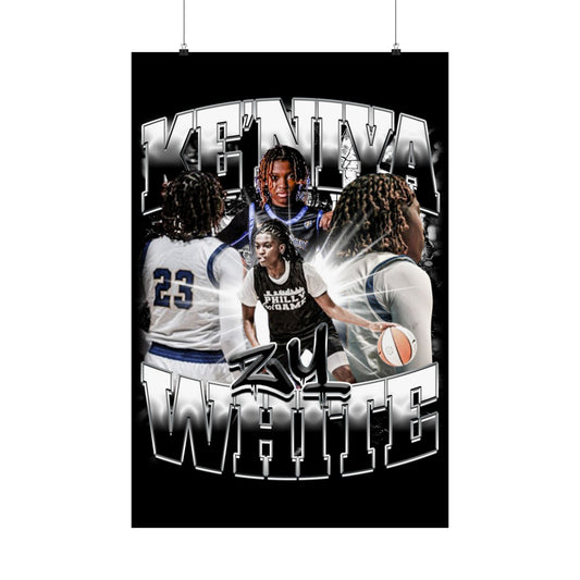 Ke'niya White Poster 24" x 36"