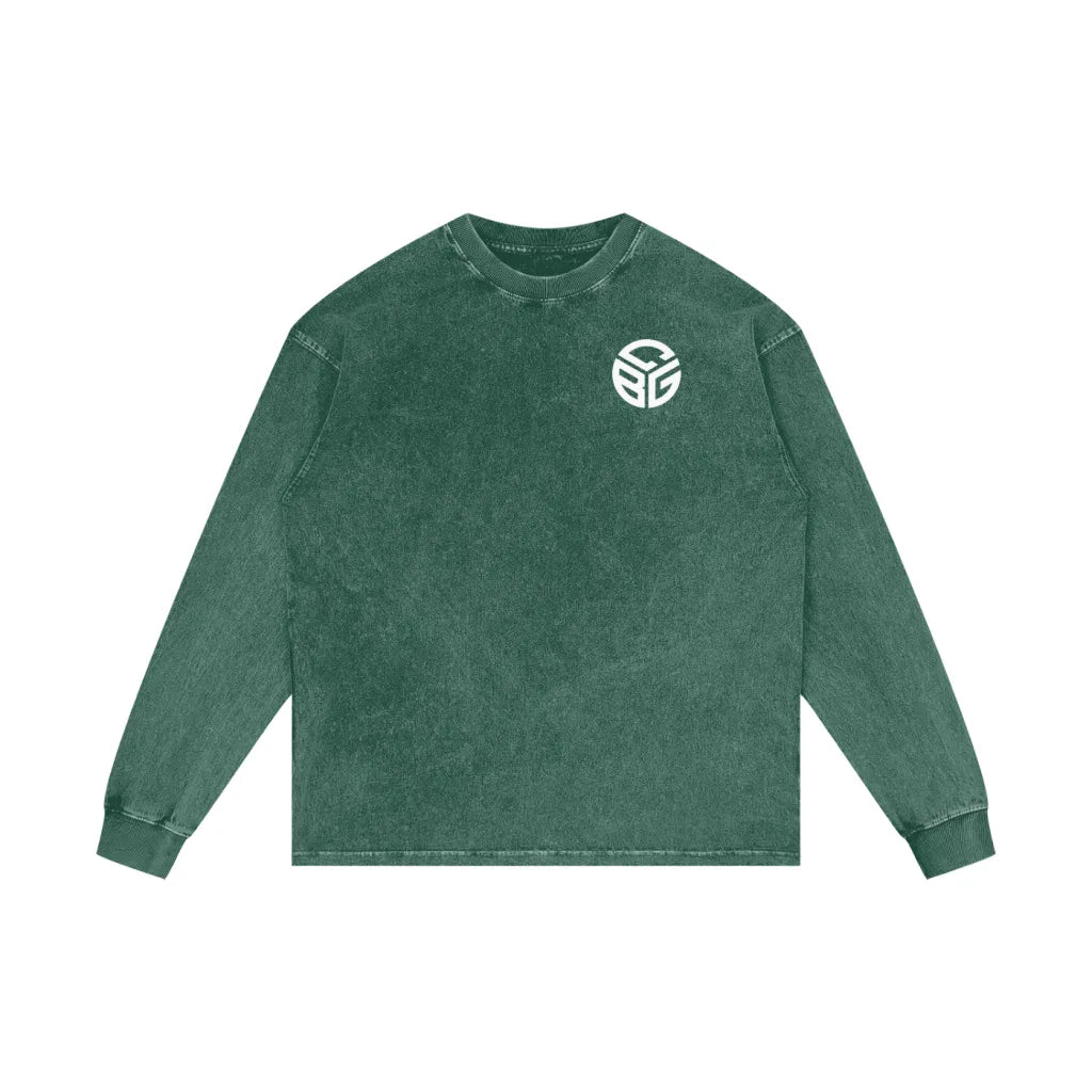 David Johnson Jr Acid Wash Oversized Long Sleeve Tee