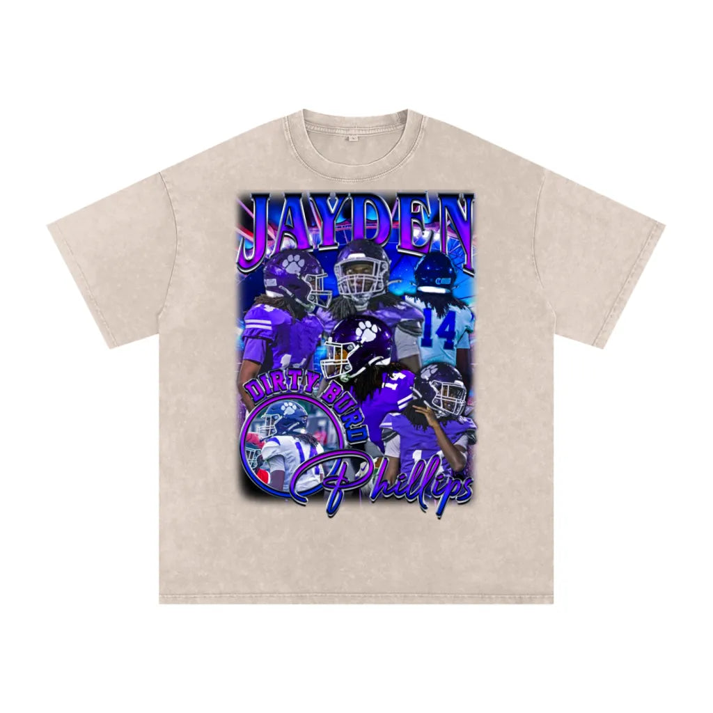 Jayden Phillips Oversized Acid wash T-shirt