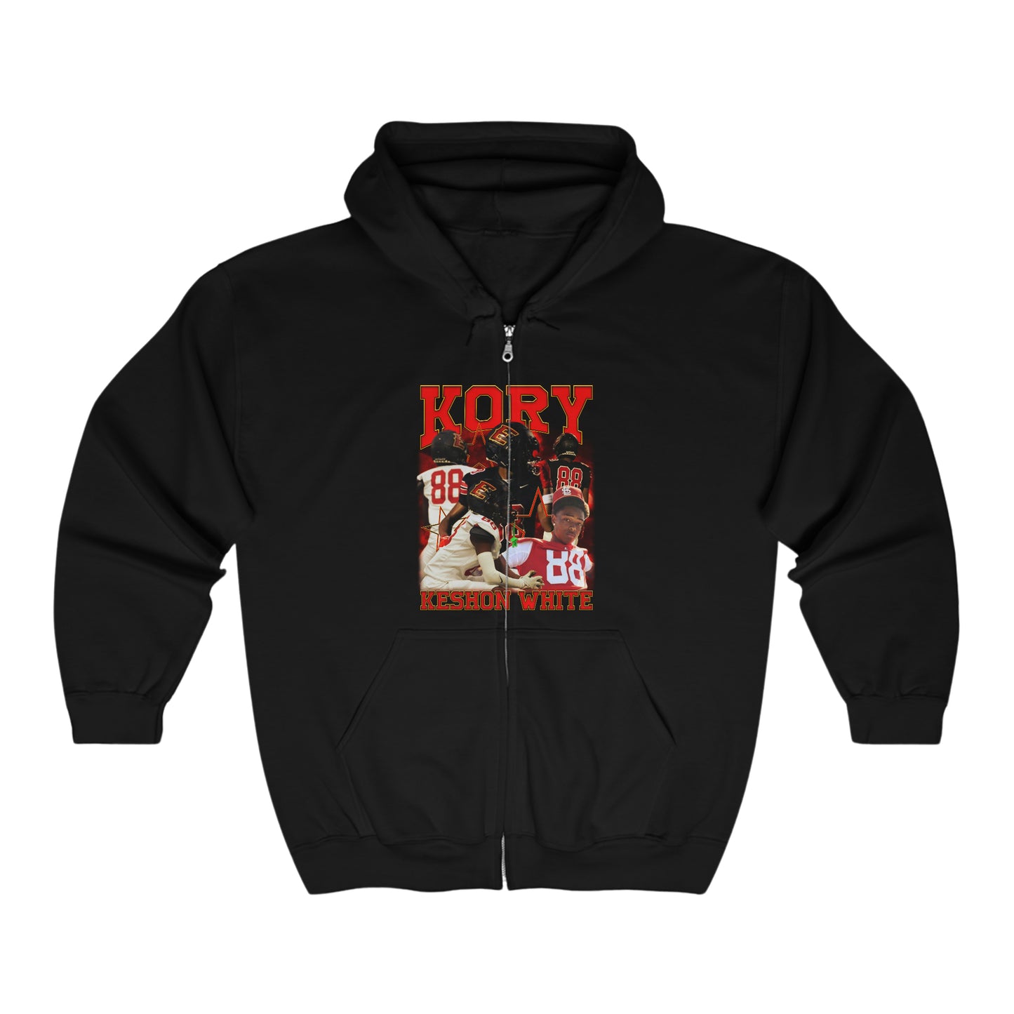 Kory Keshon White Full Zip Hoodie