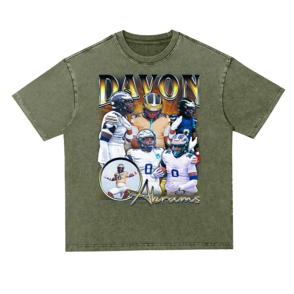 Davon Abrams Oversized Acid wash T-shirt