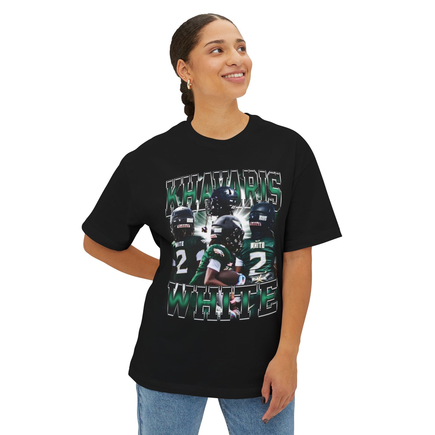 Khavaris White Oversized Tee