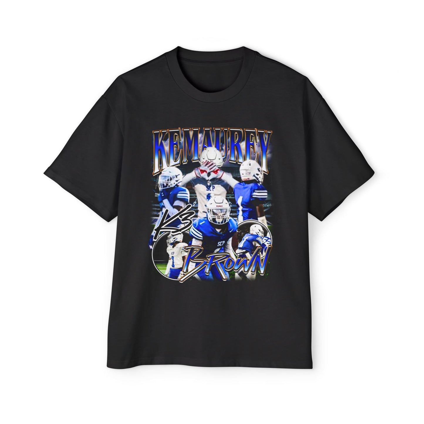 Kemaurey Brown Oversized Retro Tee