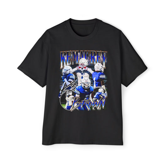 Kemaurey Brown Oversized Retro Tee
