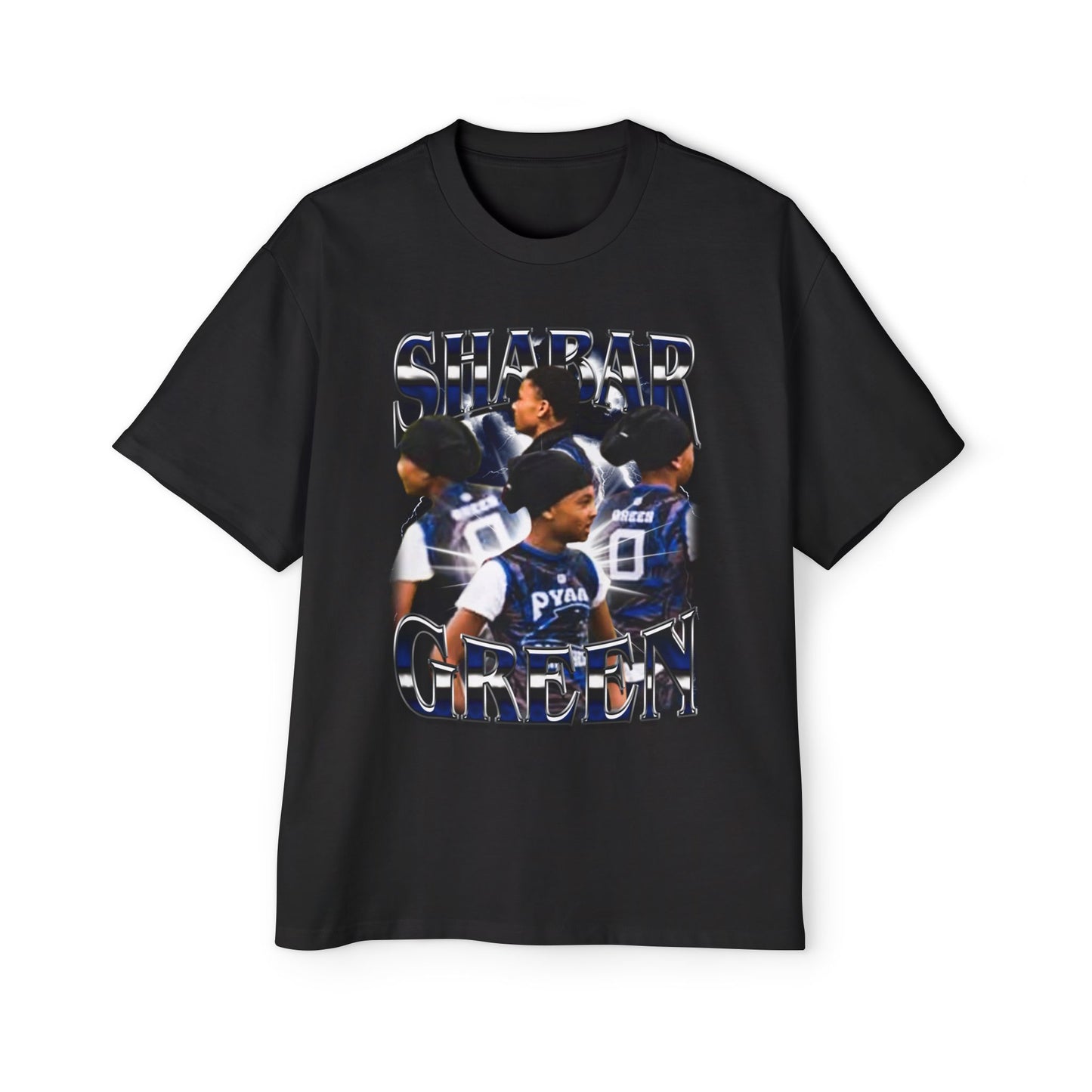 Shabar Green Oversized Retro Tee