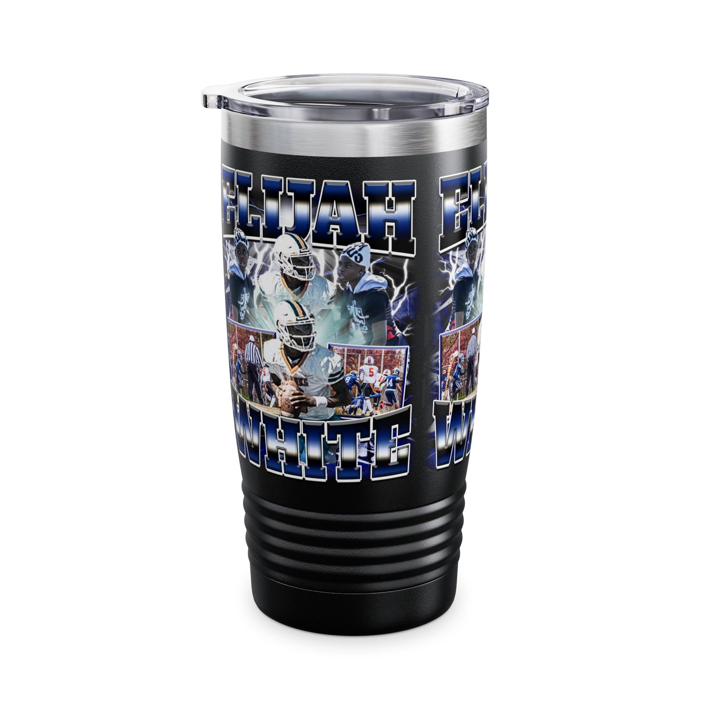 Elijah White Stainless Steal Tumbler