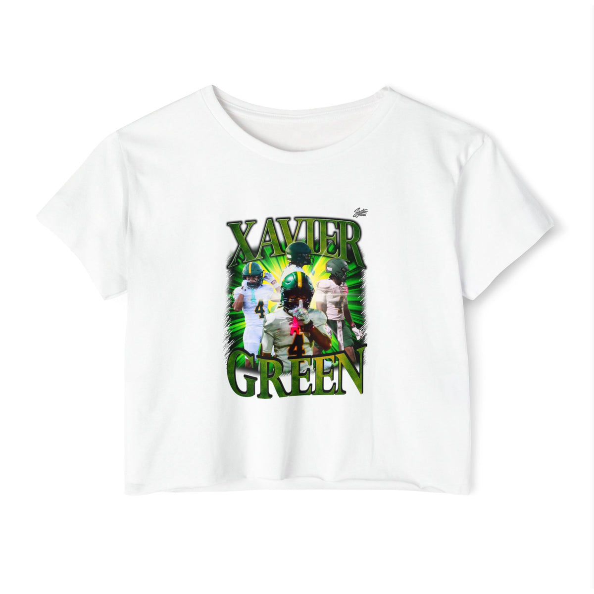 Xavier Green Crop Top