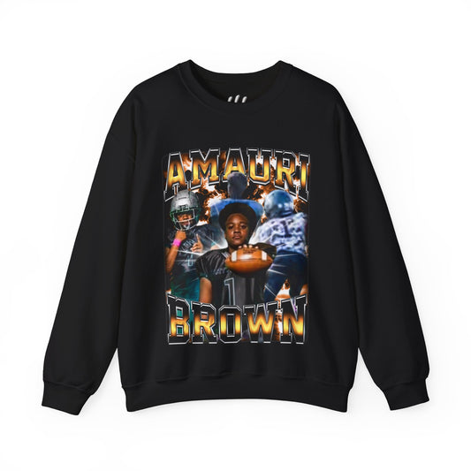 Amauri Brown Crewneck Sweatshirt