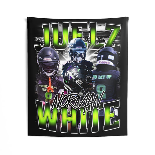 Juelz Norman White Tapestry 50” x 60”