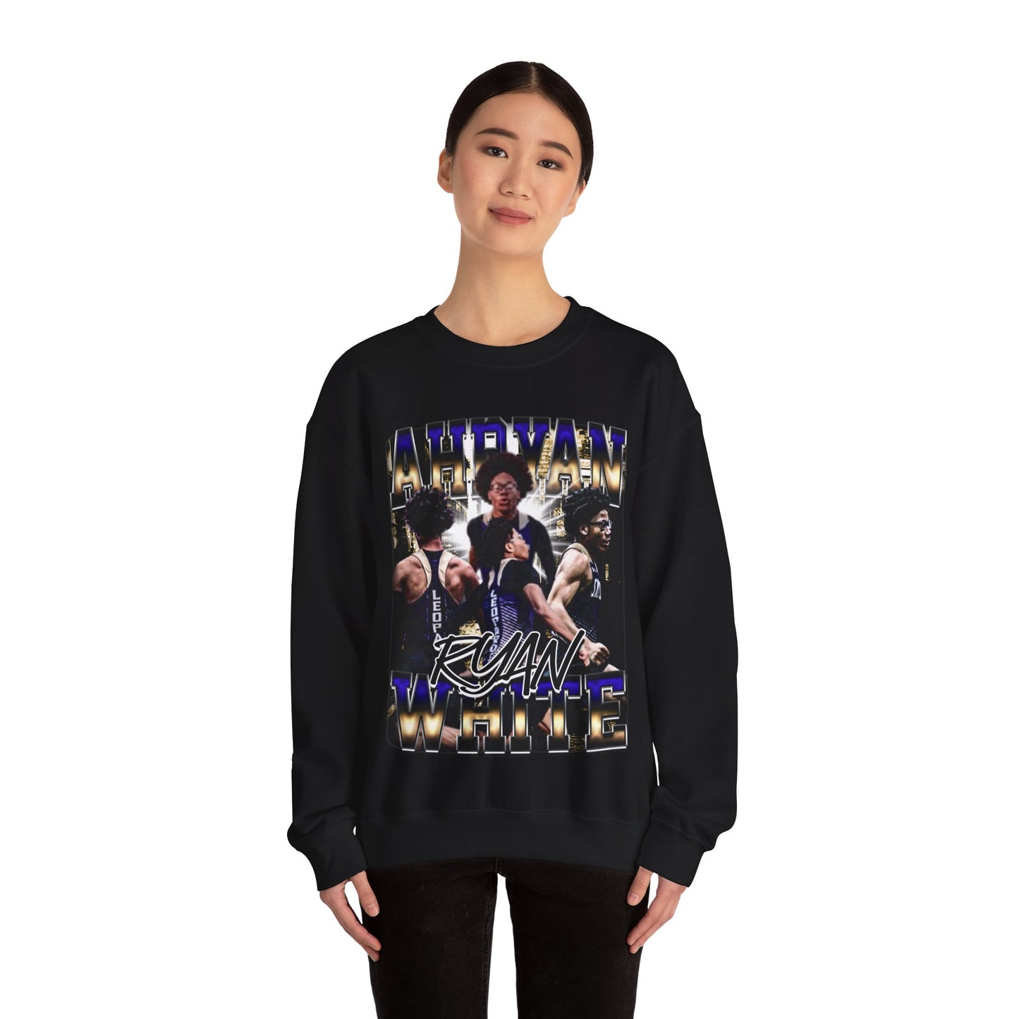 Ahryan White Crewneck Sweatshirt