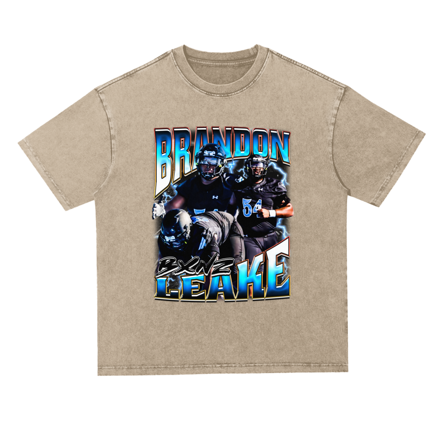 Brandon Leake Oversized Acid Wash Tee