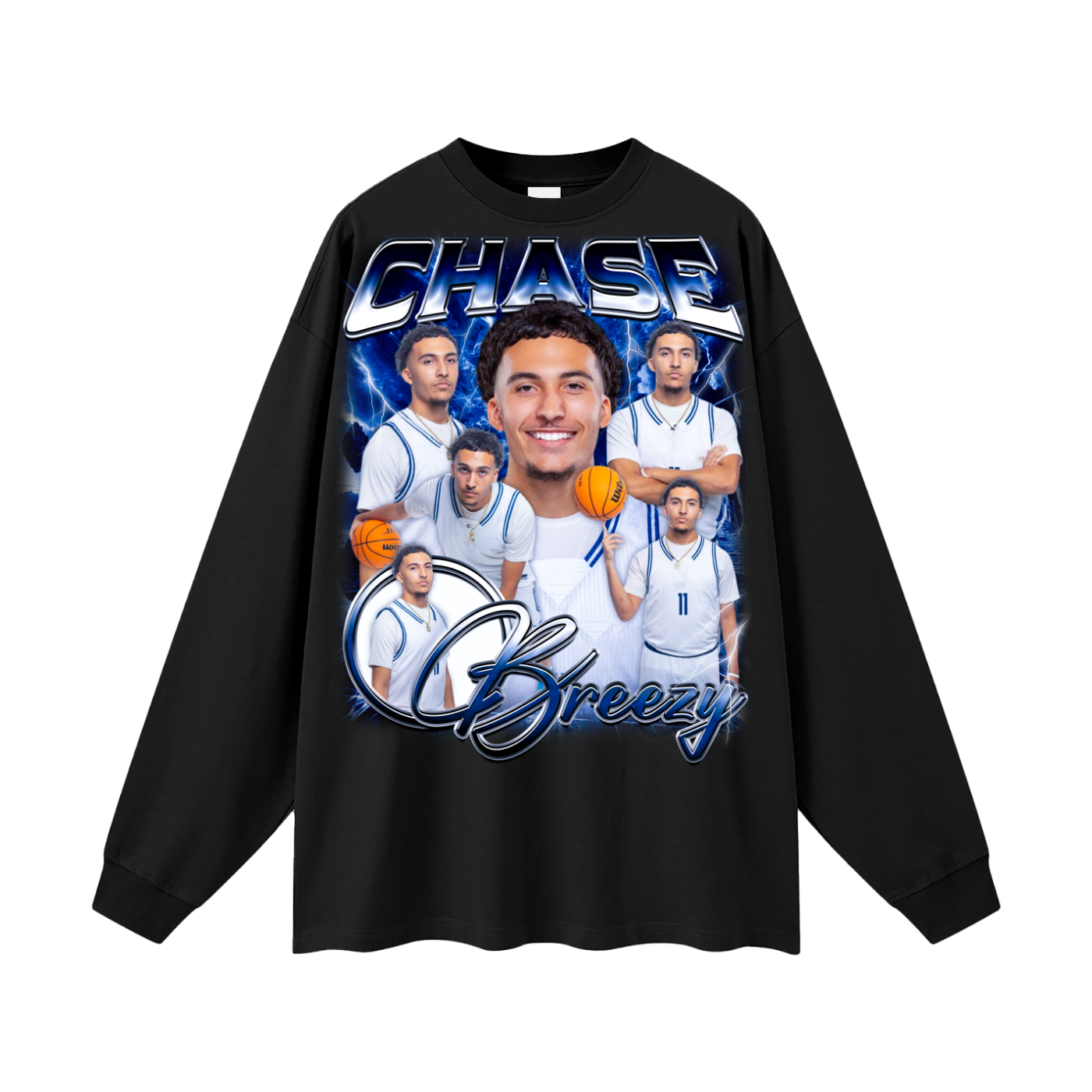 Chase breezy Oversized Long Sleeve Tee
