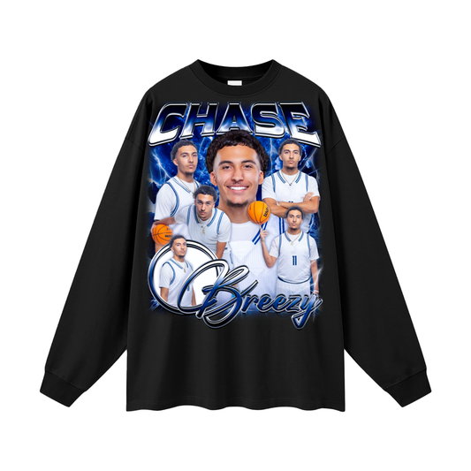 Chase breezy Oversized Long Sleeve Tee