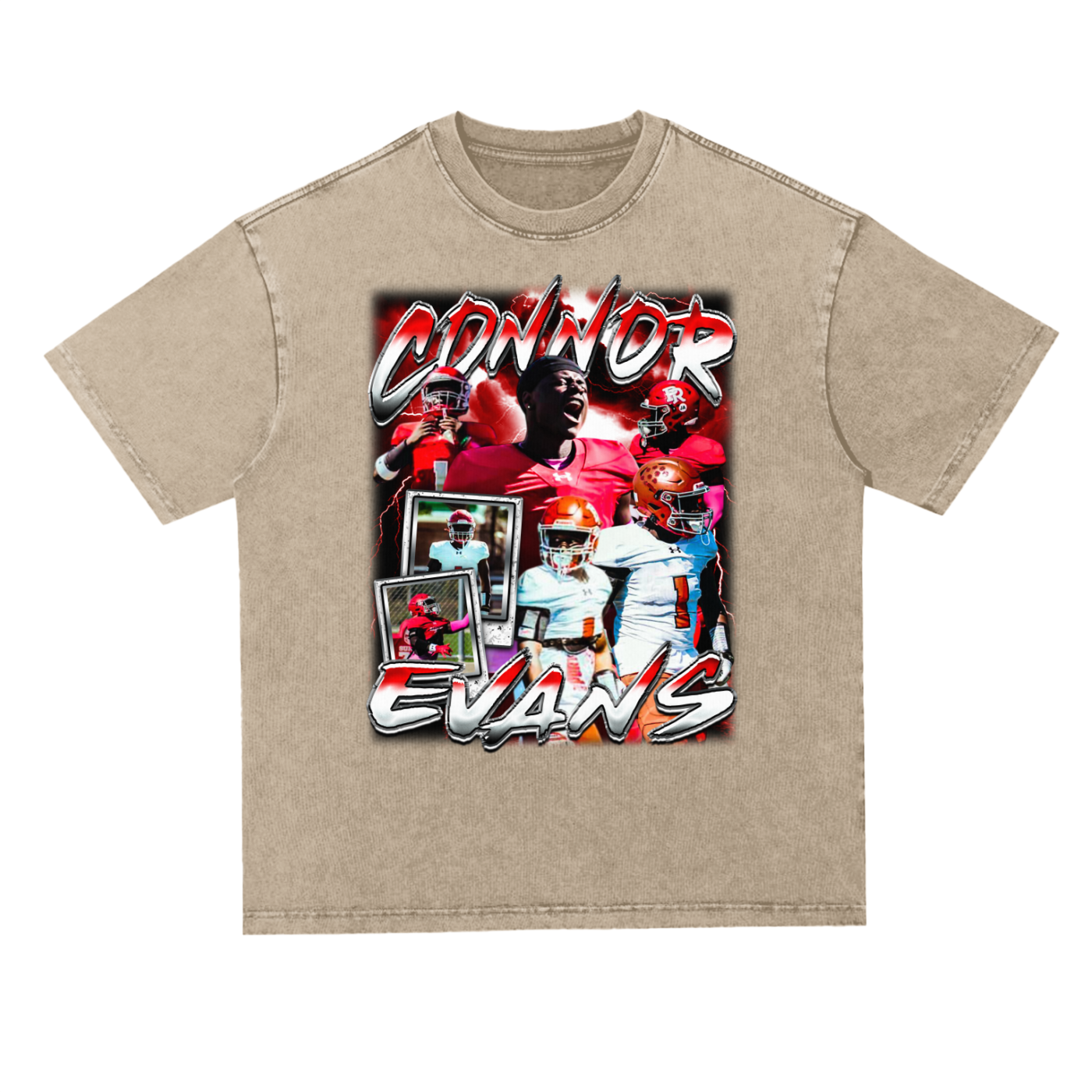 Connor Evans Oversized Acid wash T-shirt