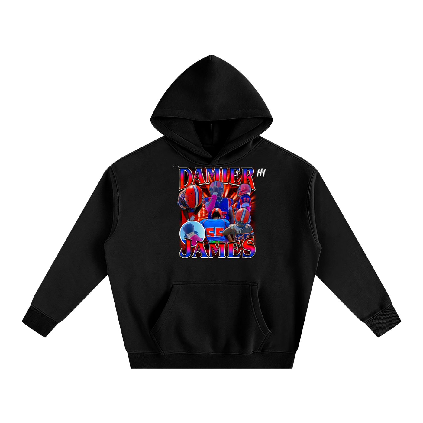 Damier James Oversize Fleeced Hoodie
