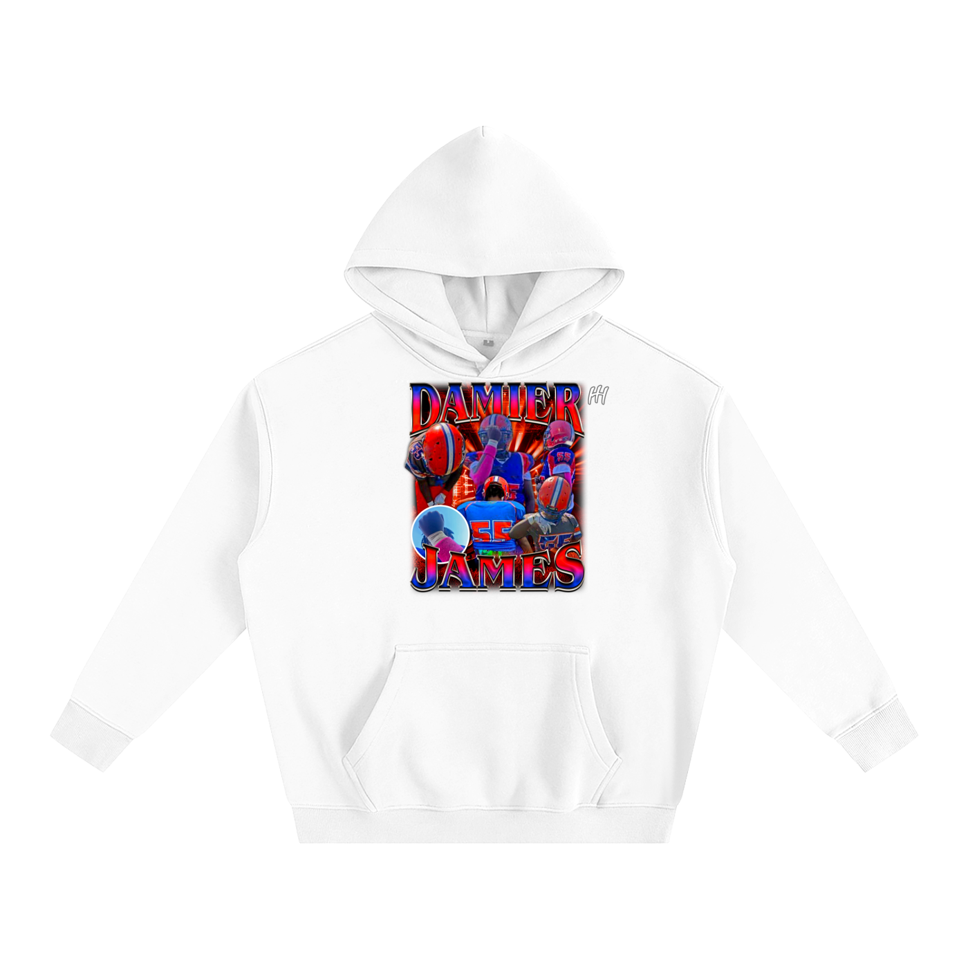Damier James Oversize Fleeced Hoodie