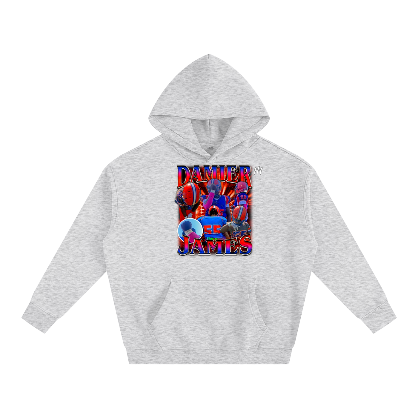Damier James Oversize Fleeced Hoodie