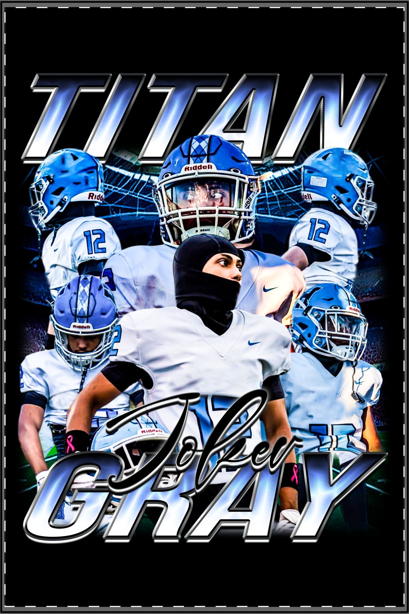 Titan Gray Satin Poster