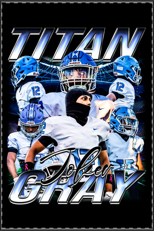Titan Gray Satin Poster