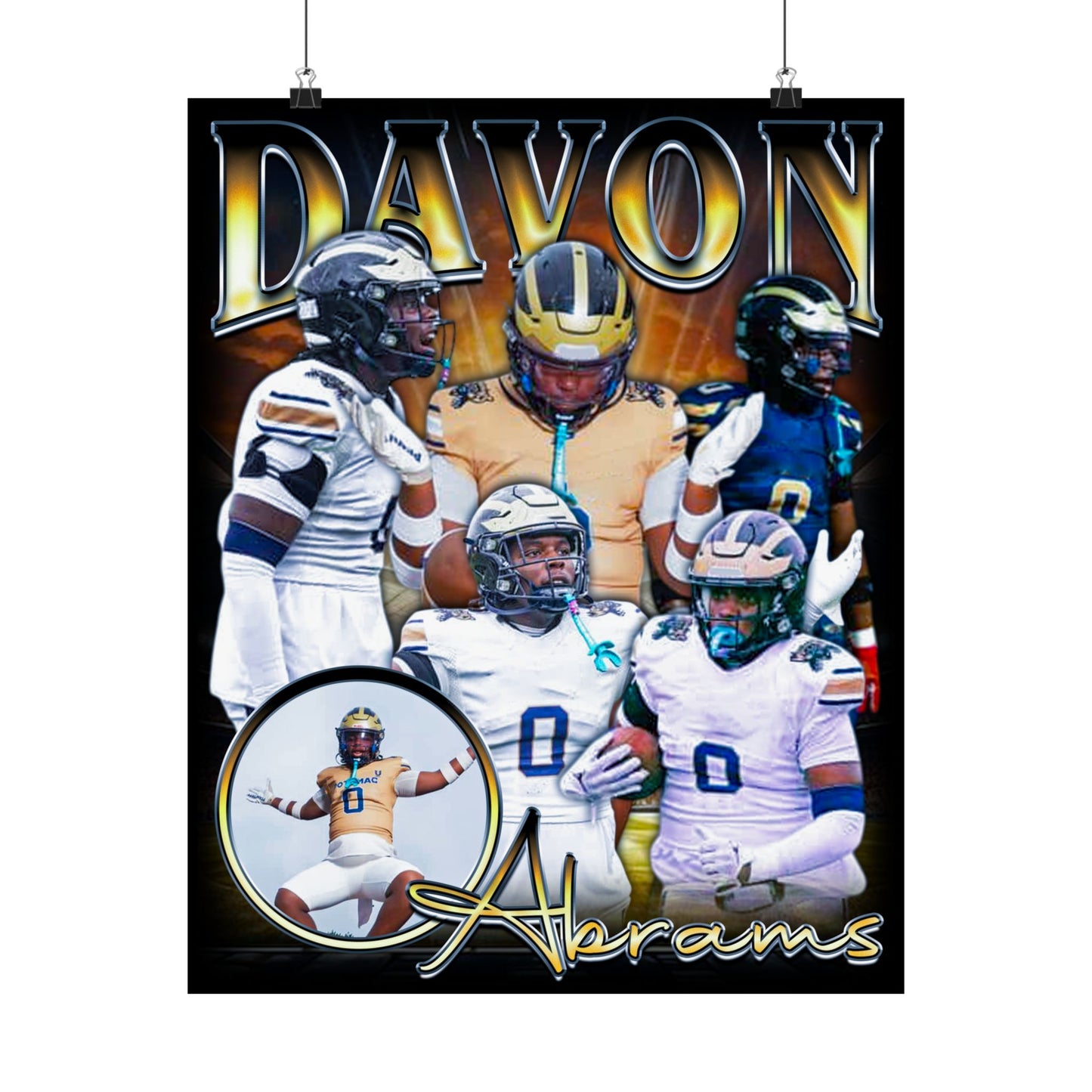 Davon Abrams Poster - 16″ x 20″