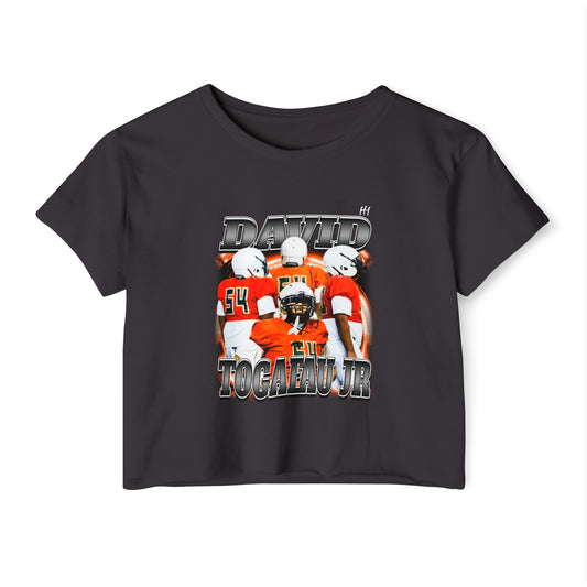 David Togafau JR Women's Crop Top