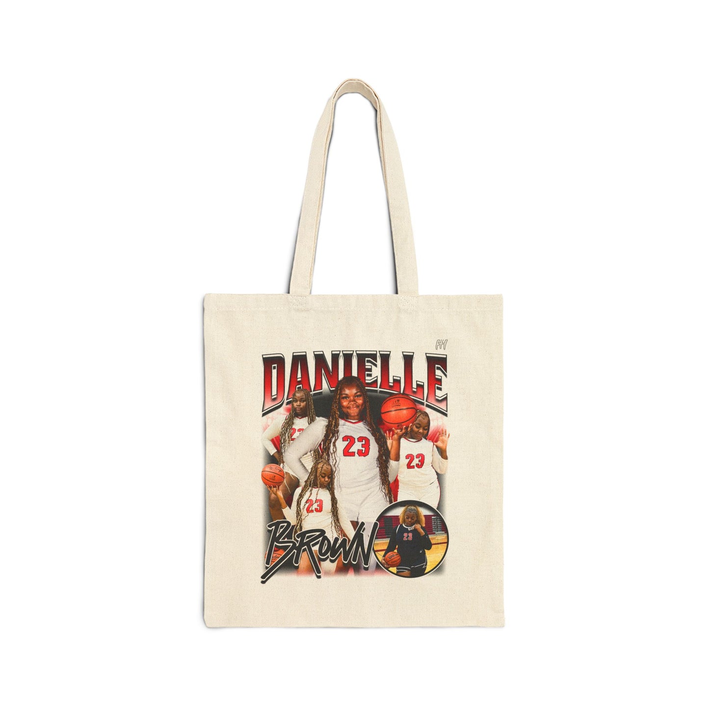 Danielle Brown Cotton Tote Bag