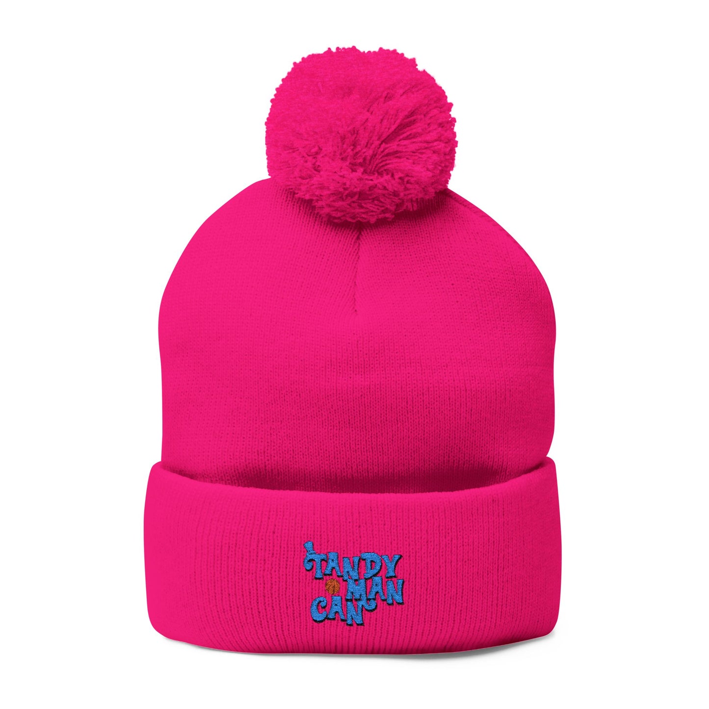 Kyky Tandy Pom-Pom Knit Cap (Embroidery)