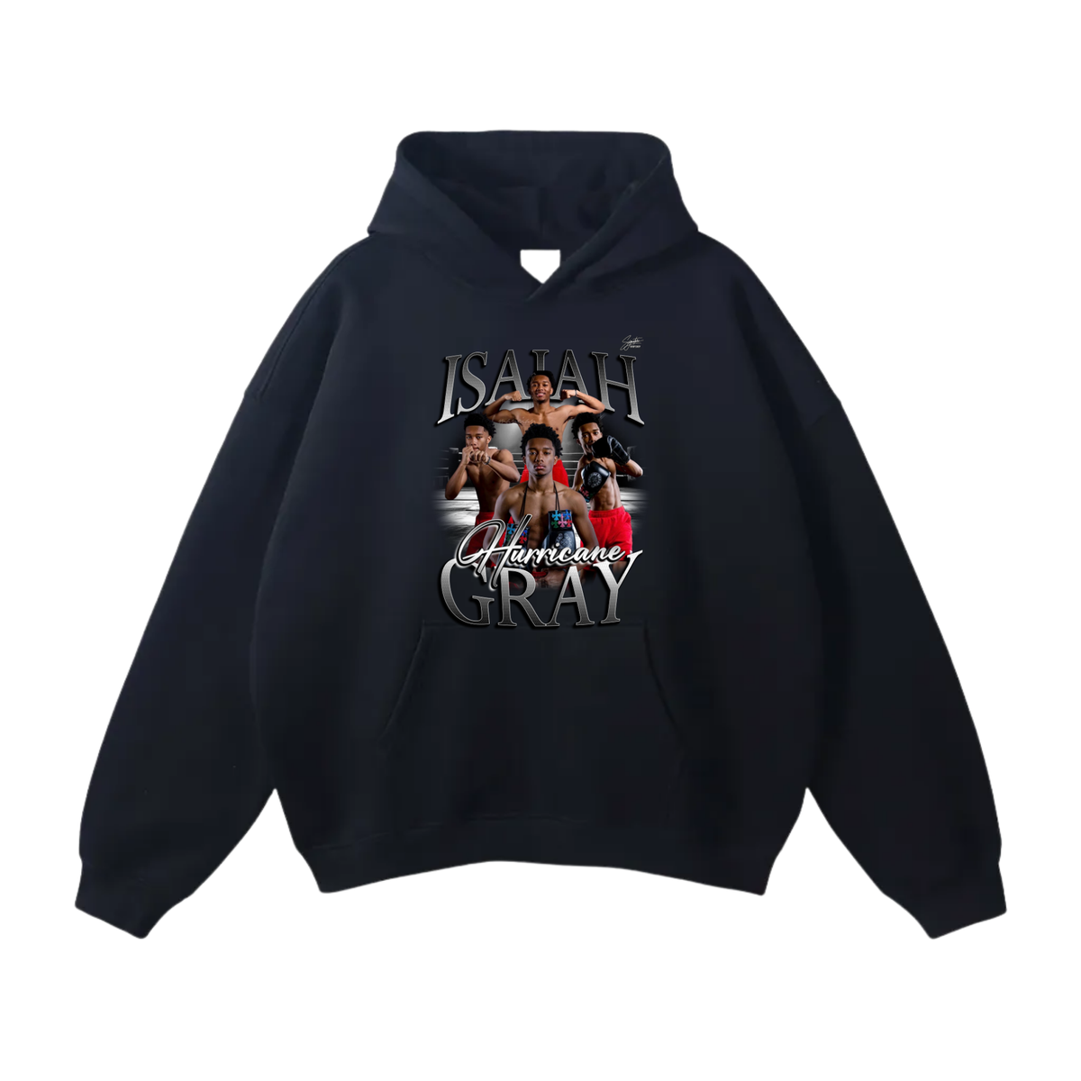 Isaiah Gray Oversize Fleeced Hoodie