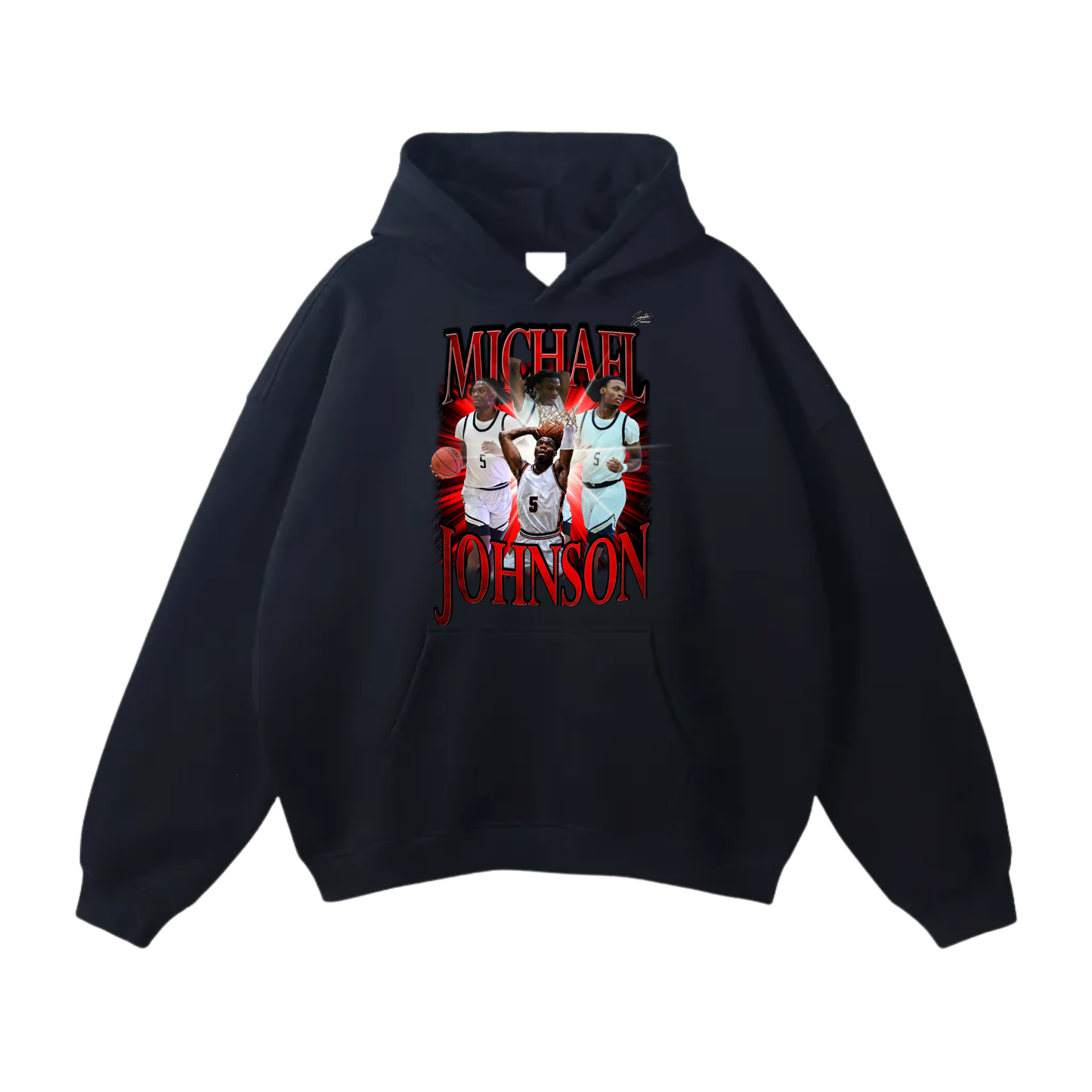 Michael Johnson Oversize Fleeced Hoodie