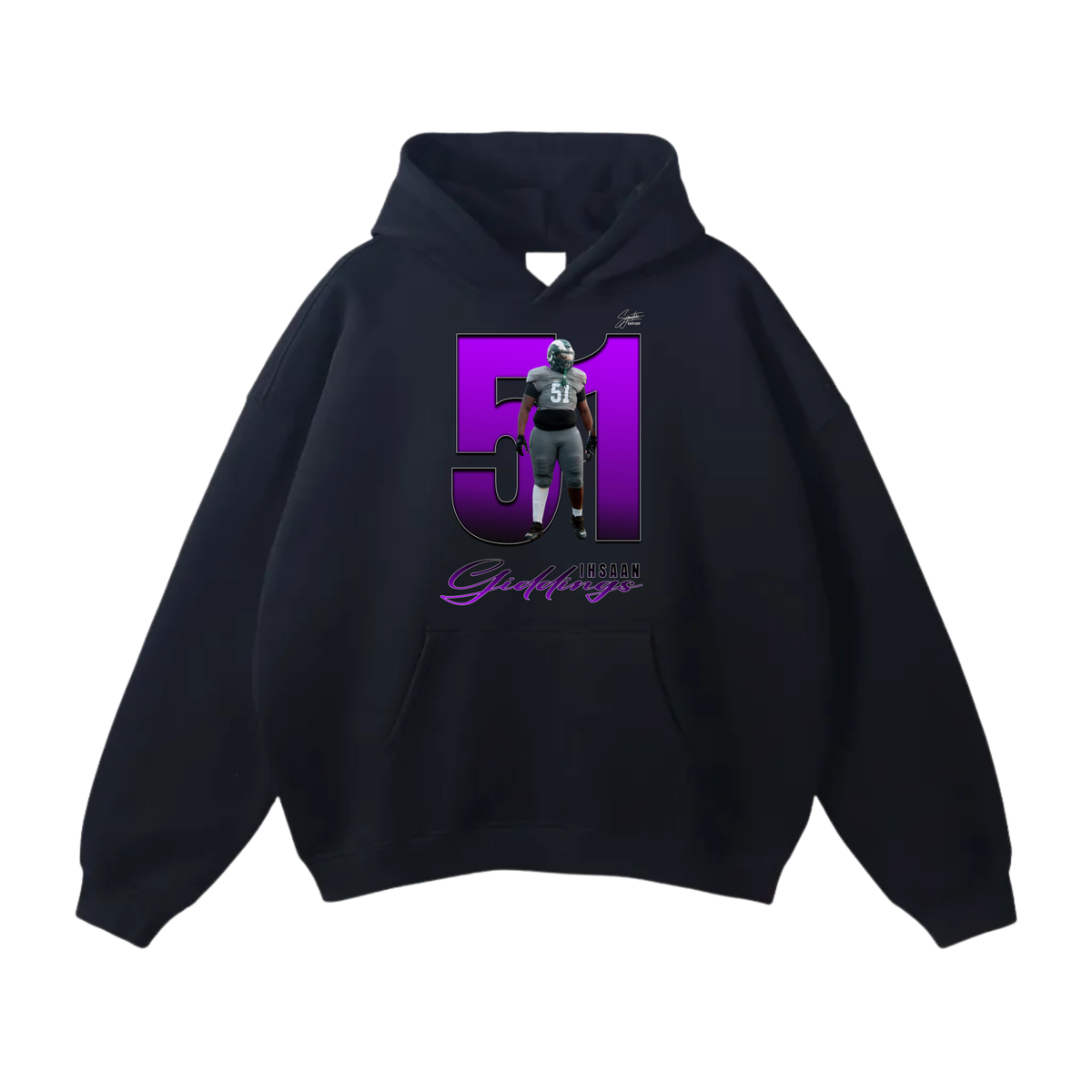 Ihsaan Giddings Oversize Fleeced Hoodie