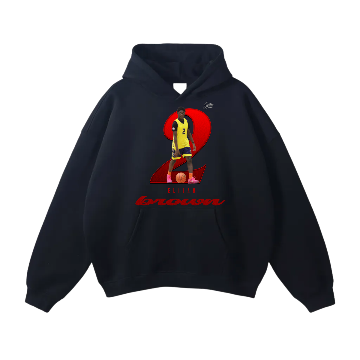 Elijah Brown Oversize Fleeced Hoodie