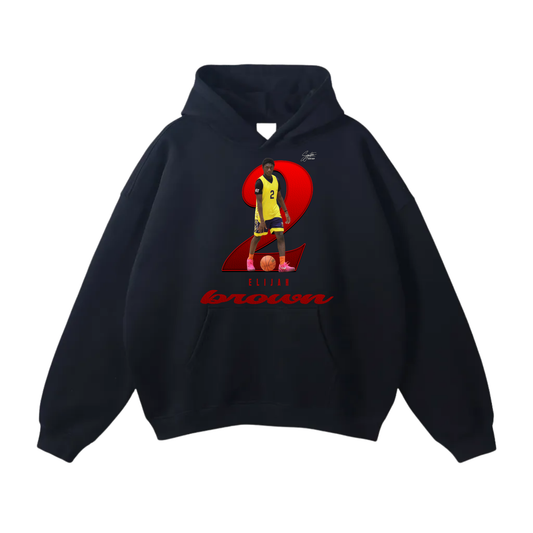 Elijah Brown Oversize Fleeced Hoodie