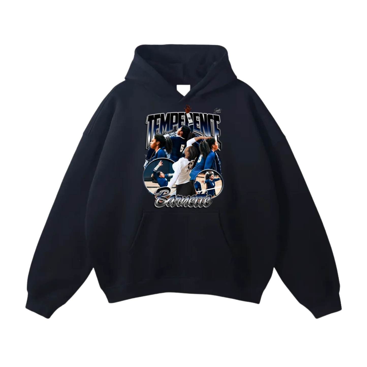 Temperence Barneyye Oversize Fleeced Hoodie