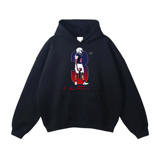 Kadorian Brown Oversize Fleeced Hoodie
