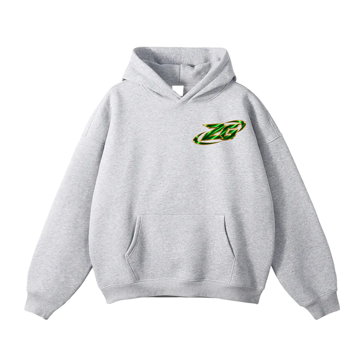 Zorrion Green Oversize Fleeced Hoodie