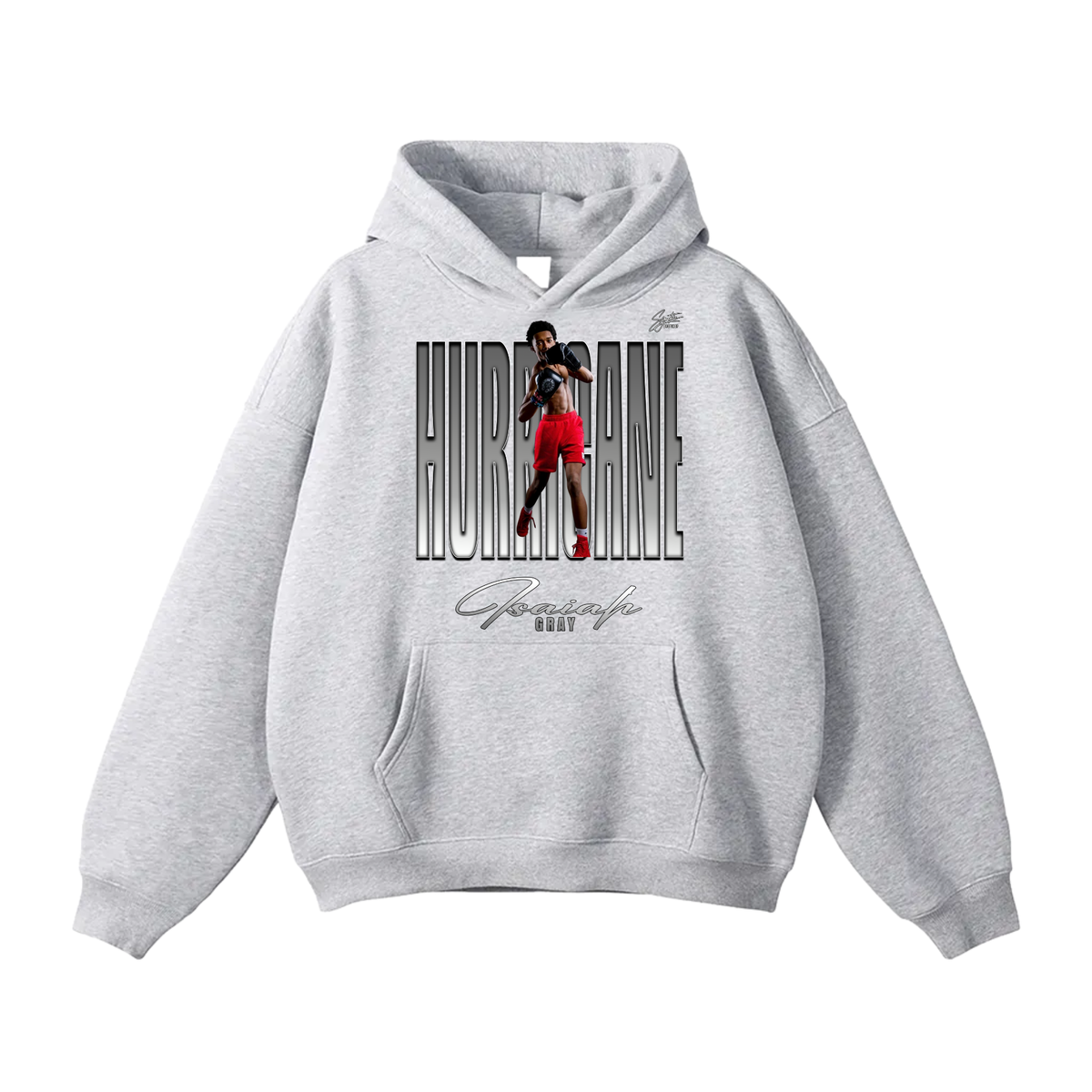 Isaiah Gray Oversize Fleeced Hoodie