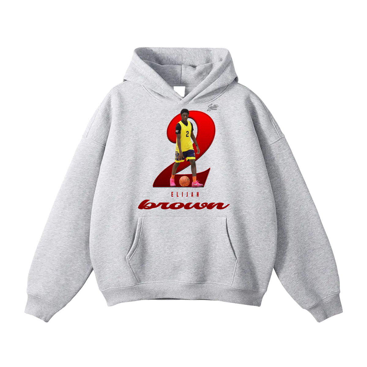 Elijah Brown Oversize Fleeced Hoodie