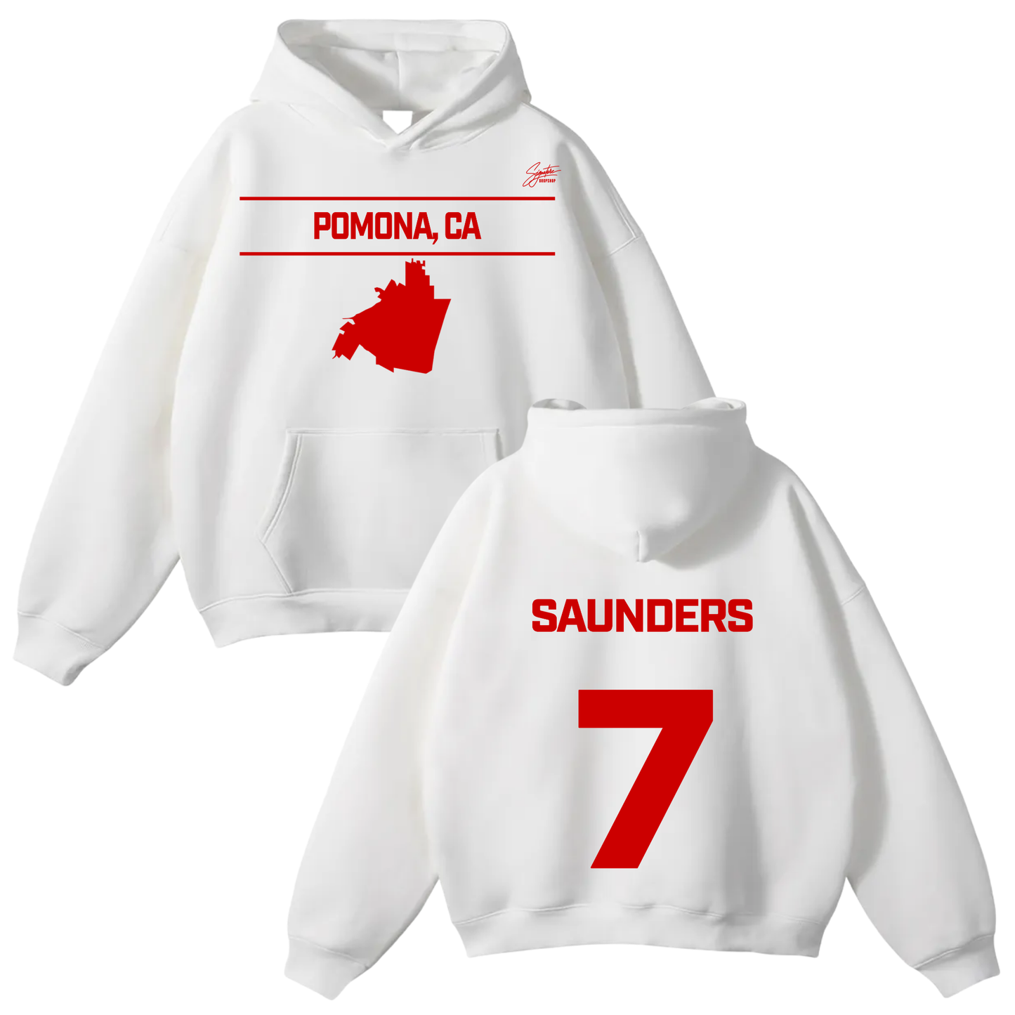Augus Saunders Oversize Fleeced Hoodie