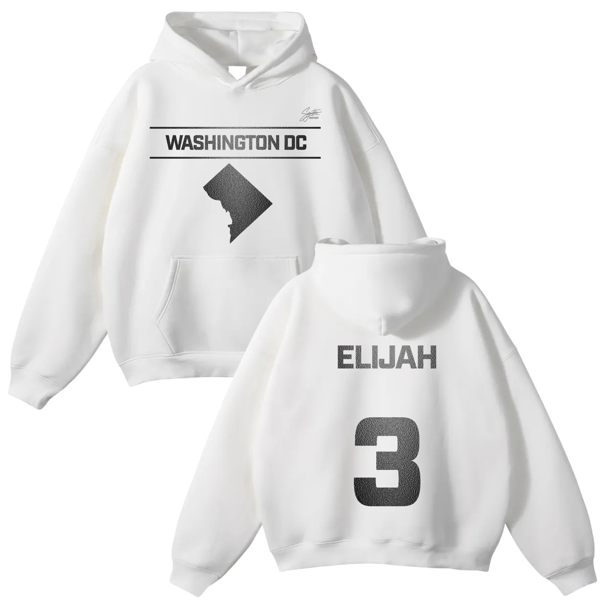Elijah Hall Oversize Fleeced Hoodie