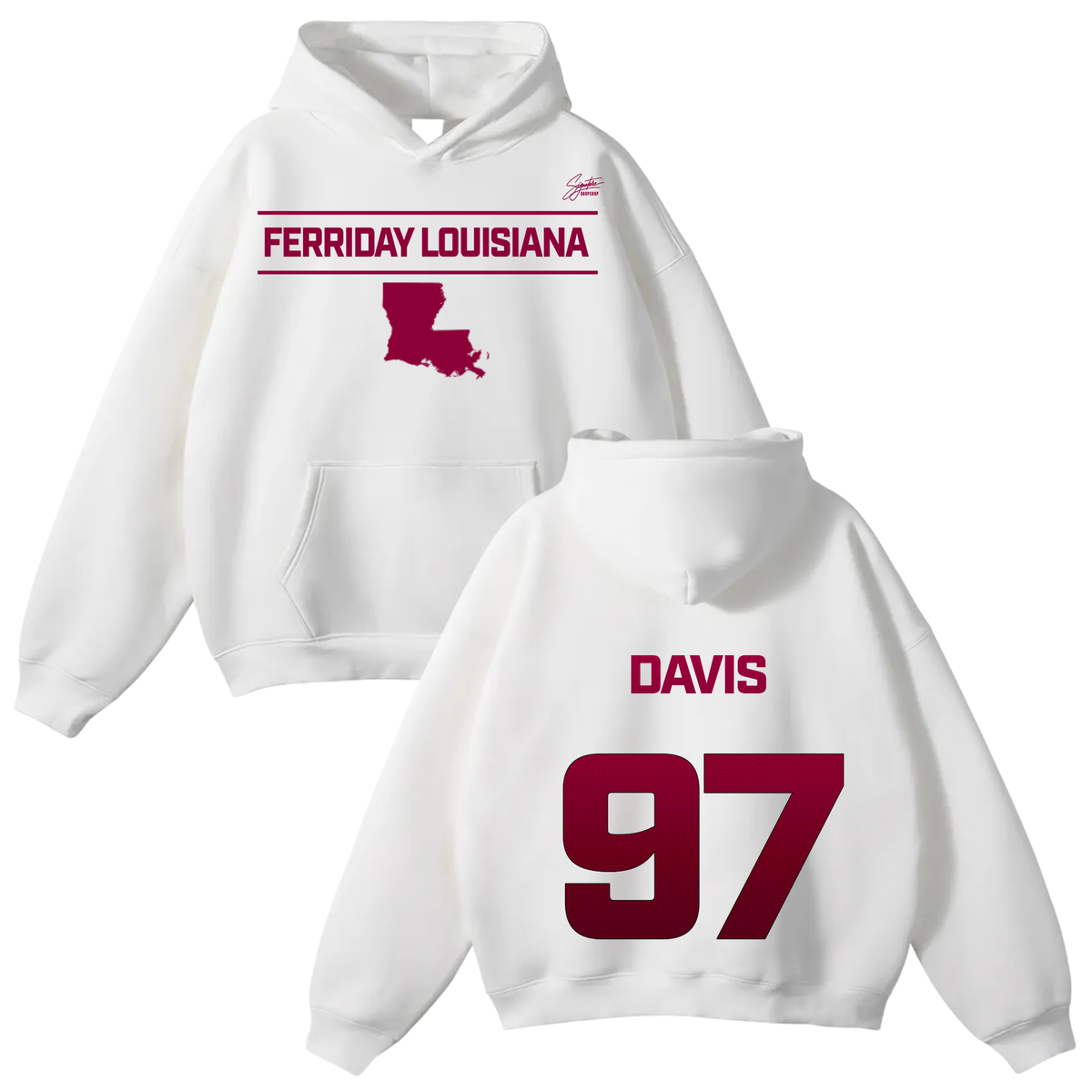 Joshua Davis Oversize Fleeced Hoodie