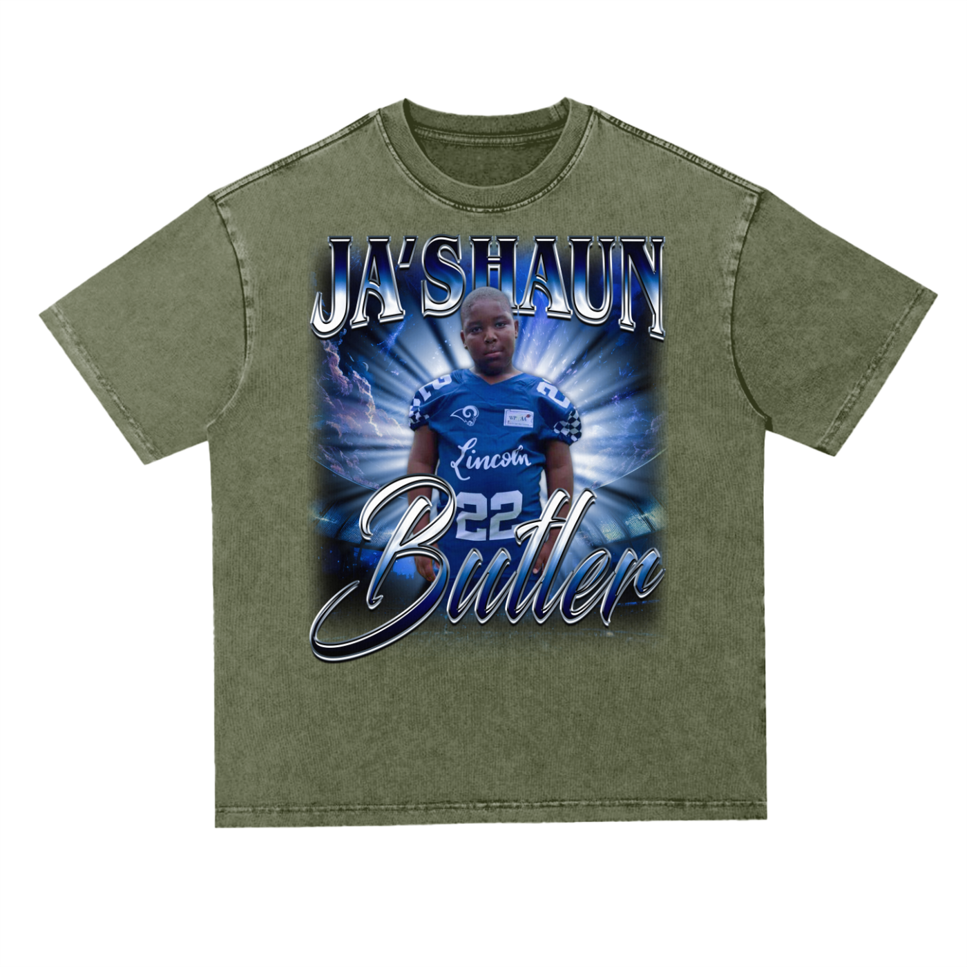 Ja'Shaun Butler Oversized Acid wash T-shirt