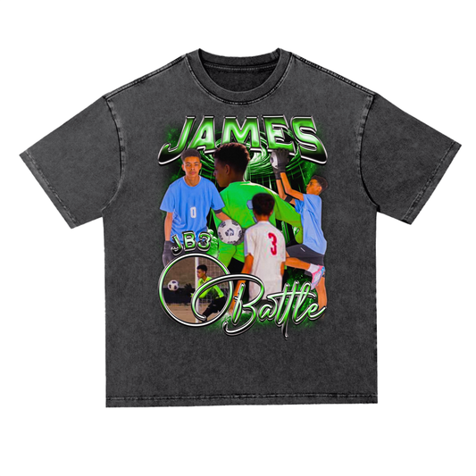 James Battle Oversized Acid wash T-shirt